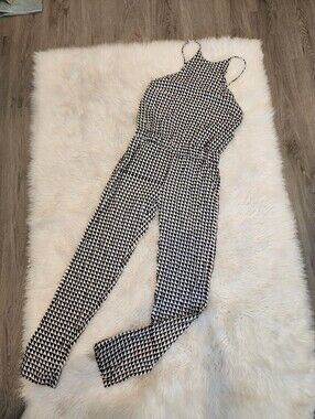 MIKOH ABSTRACT DESIGN JUMPSUIT HALTER NECKLINE SIDE PACKAGES  SIZE SMALL